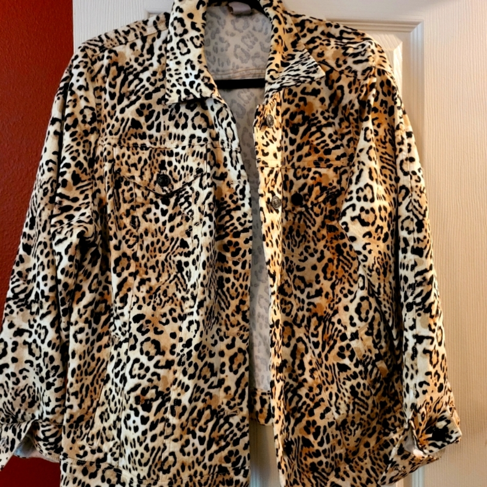 Leopard Denim jacket